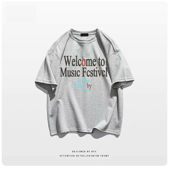 Crew neck T-shirt [M-3XL] [light gray-220g] (contact customer service to confirm the shipping size after placing an order) 