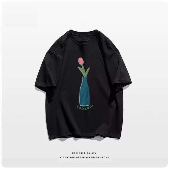Crew Neck T-Shirt [M-3XL] [Black-220g] (Contact customer service to confirm the shipping size after placing an order) 
