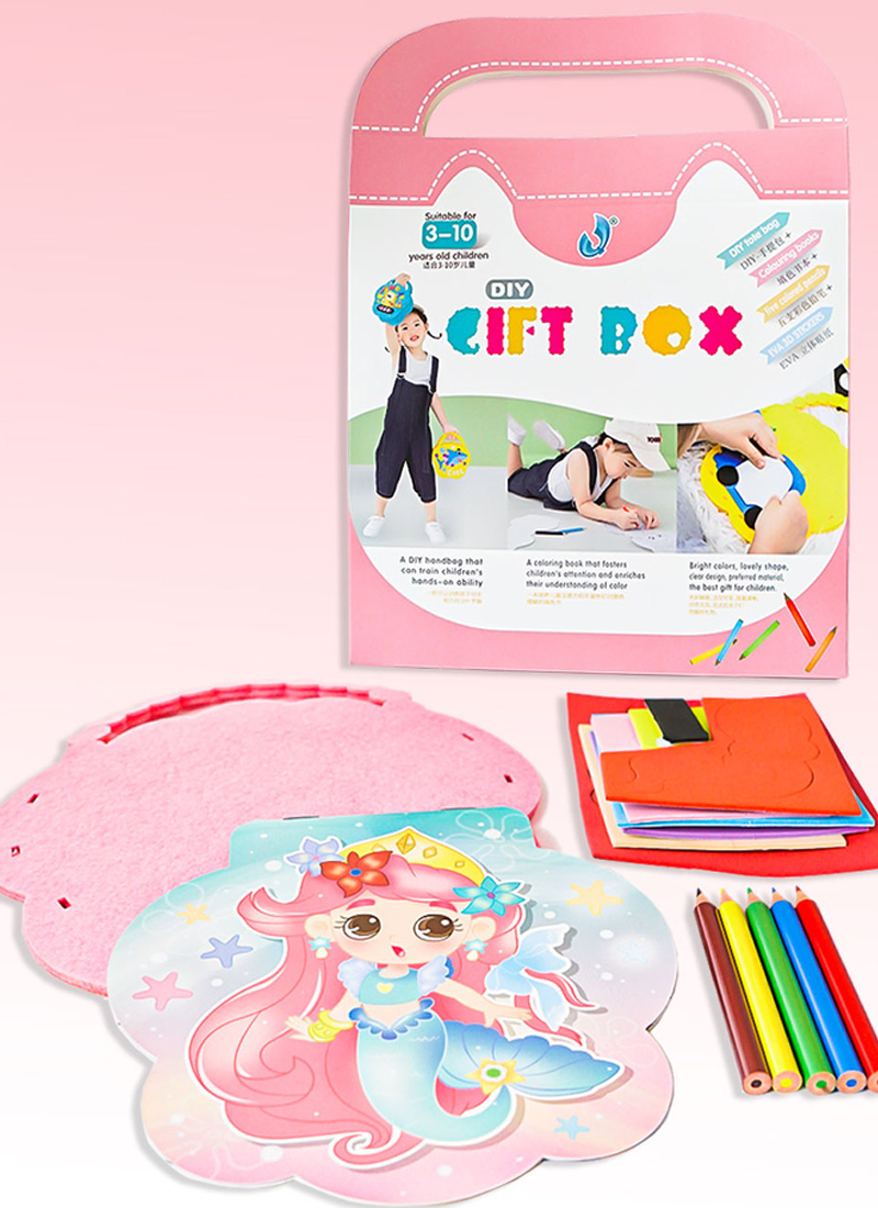 EVA貼畫3d立體拼圖包包材料包 AD1320