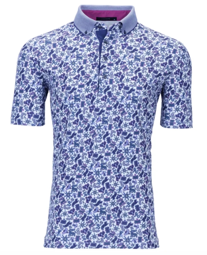 男【現貨】GREYSON正品/TULUM SYMBOLS POLO/圖盧姆藝術圖案POLO短衫 #30348GS