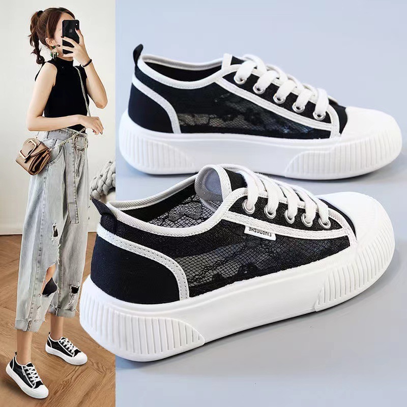 Hot selling lace hollow shoes (black size 35-40) (please contact customer service to confirm the delivery size after placing the order)