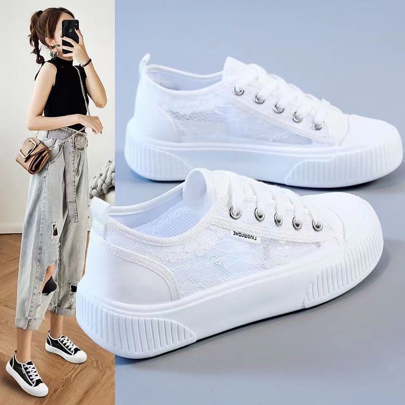 Hot selling lace hollow shoes (white size 35-40) (please contact customer service to confirm the delivery size after placing the order)