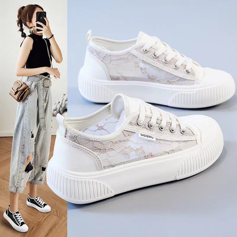 Hot selling lace hollow shoes (apricot size 35-40) (please contact customer service to confirm the delivery size after placing the order)