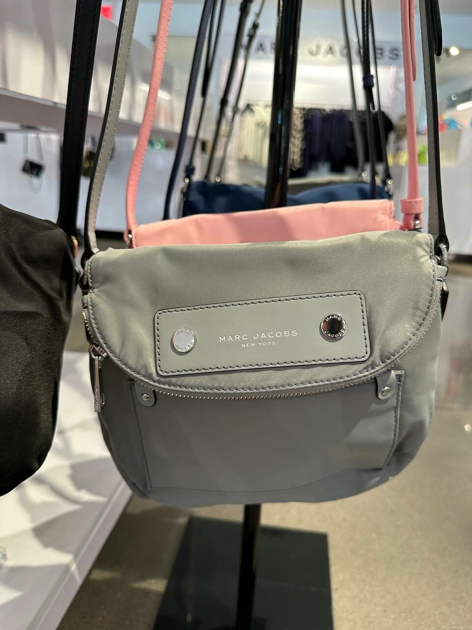 [U] MJ M0012909-034 NATASHA NYLON WOMEN'S MESSENGER CROSSBODY PURSE,ROCK GREY, 196611140188 (UMJ1305)