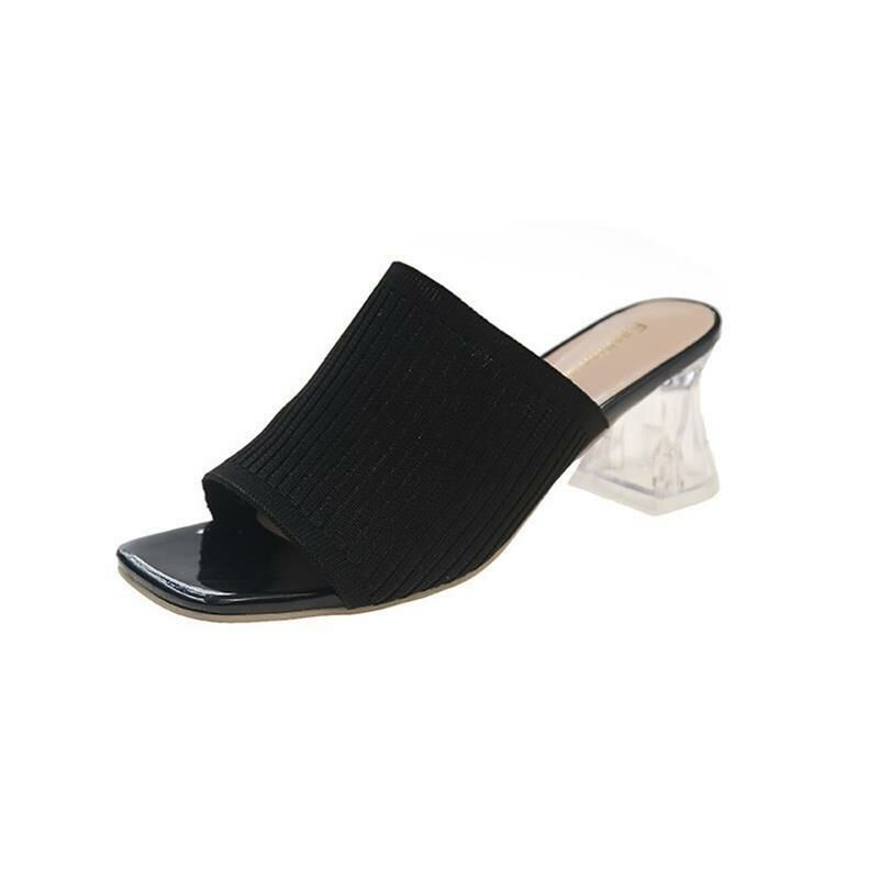 Hot selling knitted sandals (black size 35-40) (please contact customer service to confirm the delivery size after placing the order)