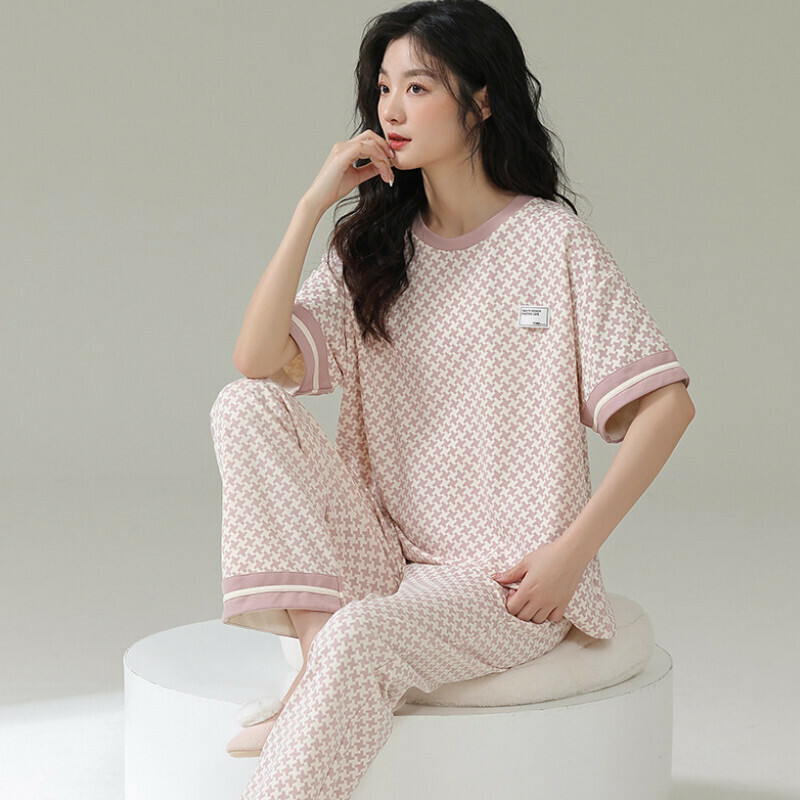 新款圓領睡衣套裝【M-XXL碼 AM-20777】【下單后聯絡客服確認發貨尺碼 】