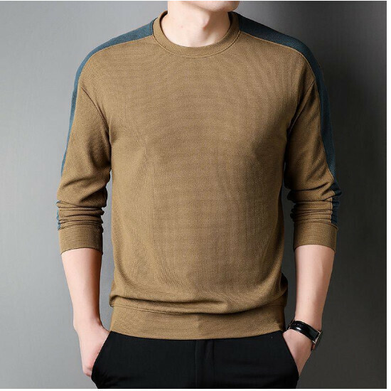 爆款長袖圆領衛衣【210款卡其色】尺碼【M-4XL】【下單後聯絡客服確認發貨尺碼】