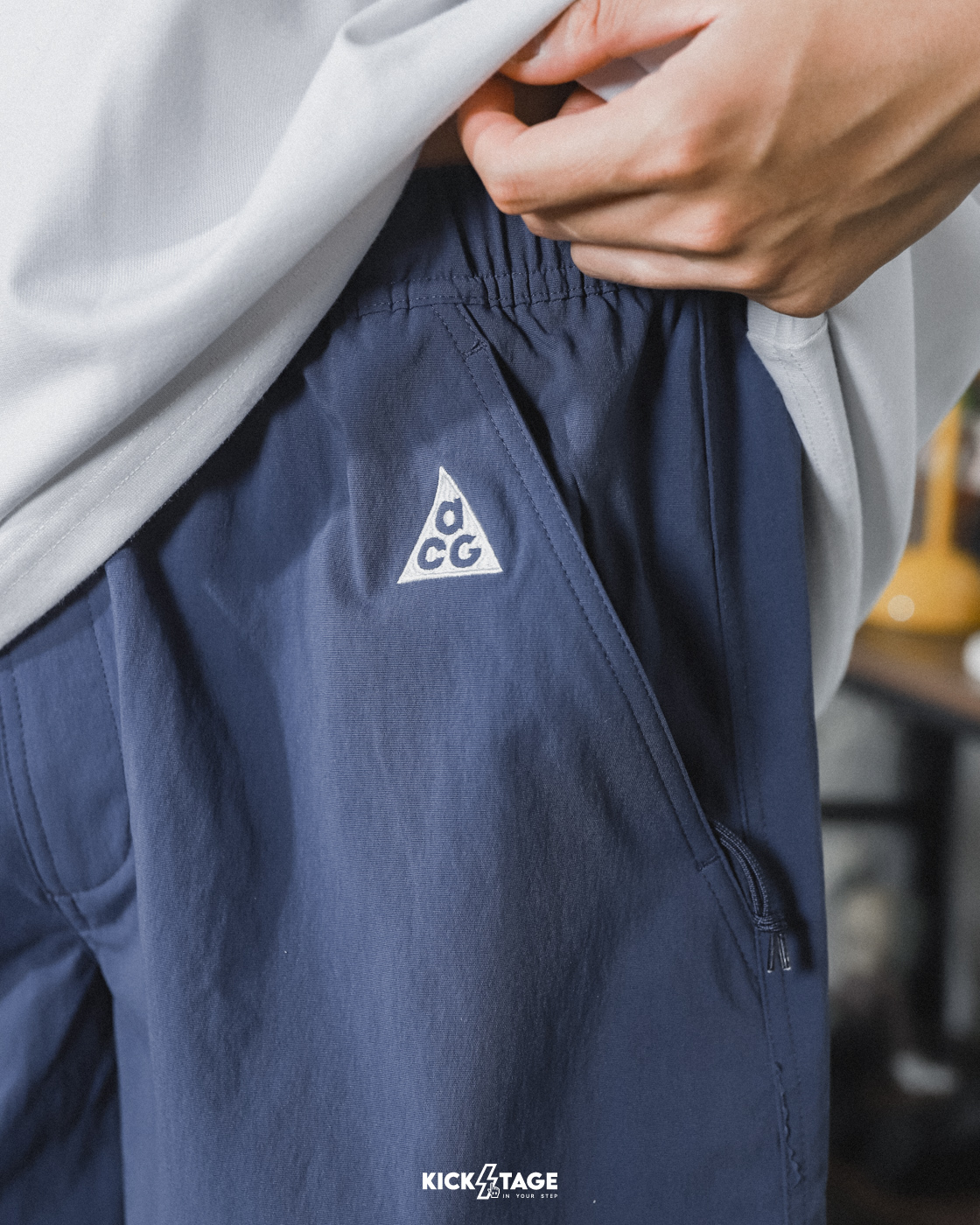 男款 NIKE ACG SHORTS 藍色 綠色 黑色 刺繡 拉鍊口袋 戶外機能 短褲【FN2431】