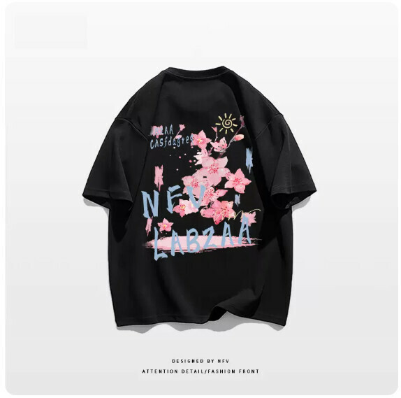 Crew Neck T-Shirt [M-3XL] [Black-220g] (Contact customer service to confirm the shipping size after placing an order) 