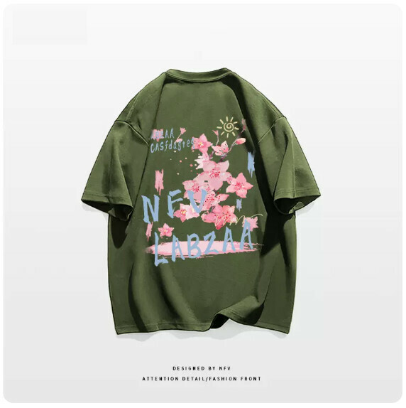 Crew neck T-shirt [M-3XL] [Army green-220g] (contact customer service to confirm the shipping size after placing an order) 