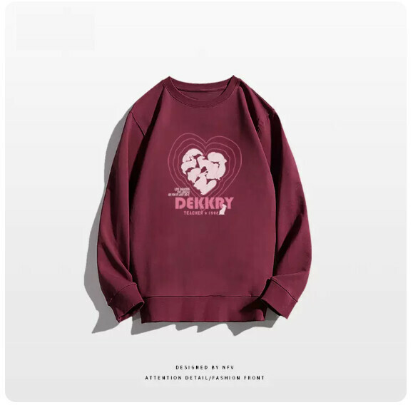 爆款圓領衛衣【M-3XL】【酒紅色 -薄款】(下單後聯絡客服確認發貨尺碼) 