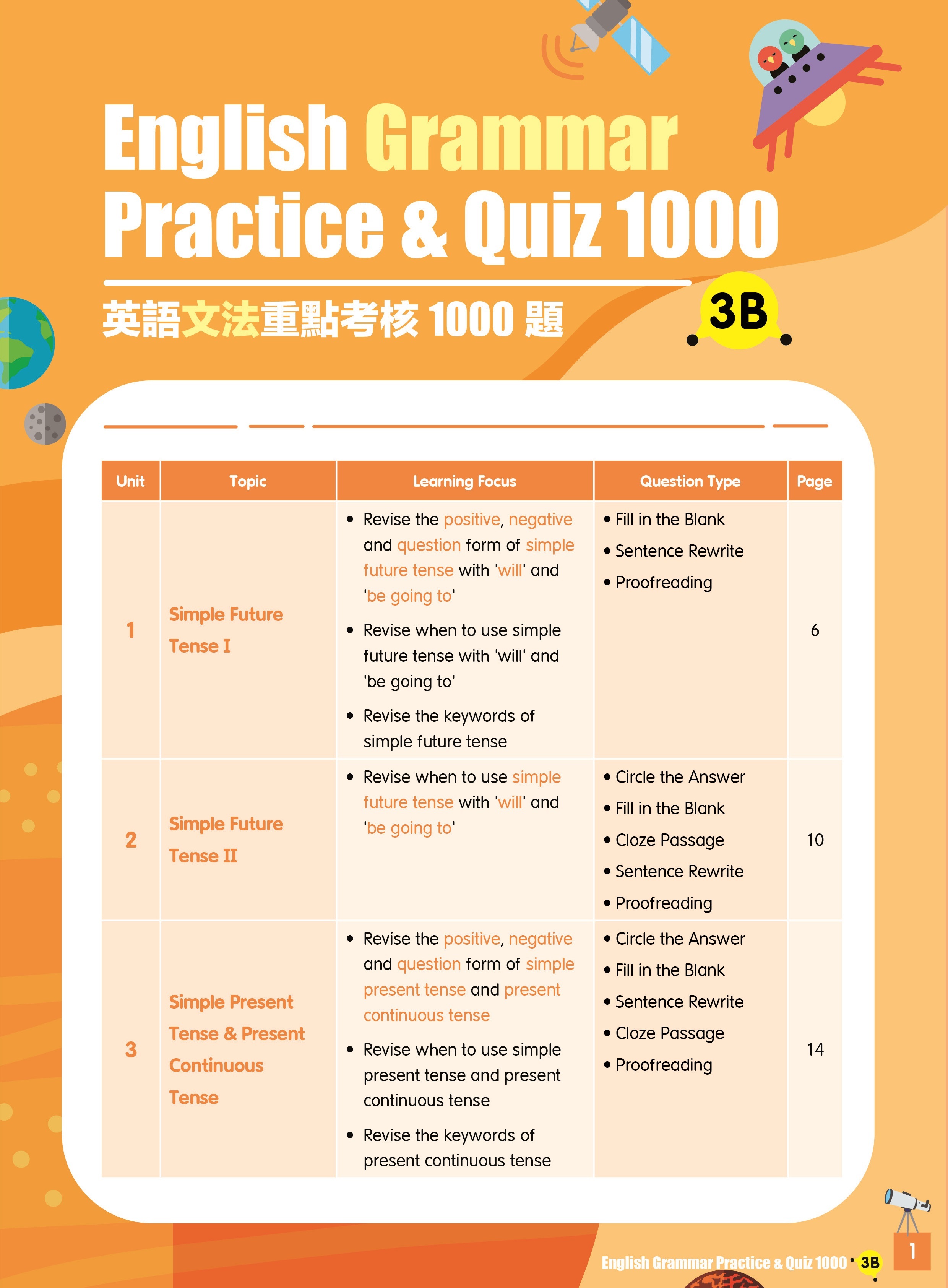 【多買多折】English Grammar Practice & Quiz 1000 3B