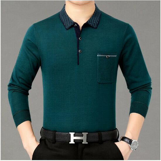 爆款長袖針織衫【2659款綠色真口袋】尺碼【M-4XL】【下單後聯絡客服確認發貨尺碼】
