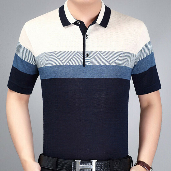 Lapel Short Sleeve T-Shirt [49-608 Beige] Size [M-3XL] [Contact Customer Service to Confirm Shipping Size after Placing an Order]