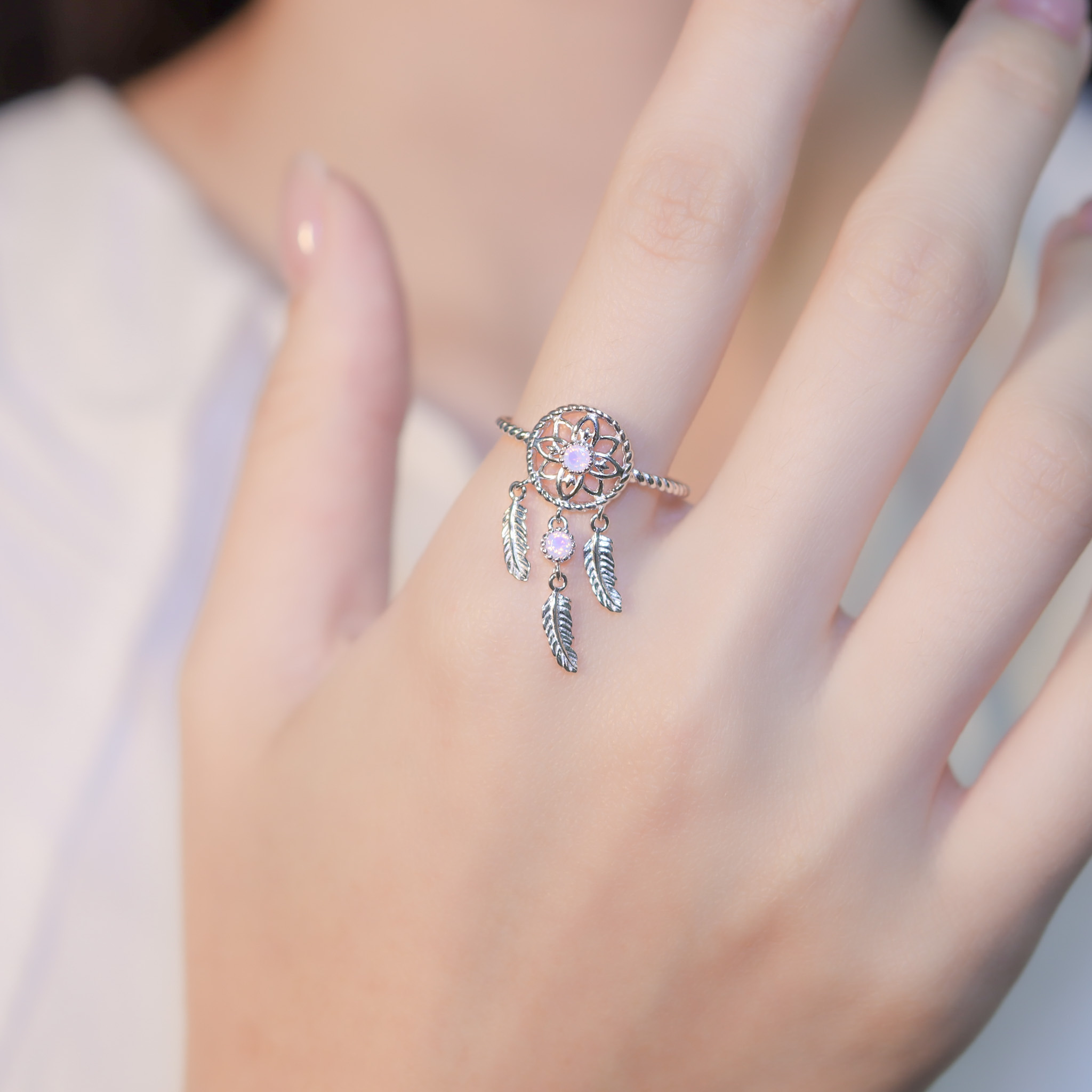 | 925 Silver・ White Gold | Dream Catcher Ring  | RI0676 |