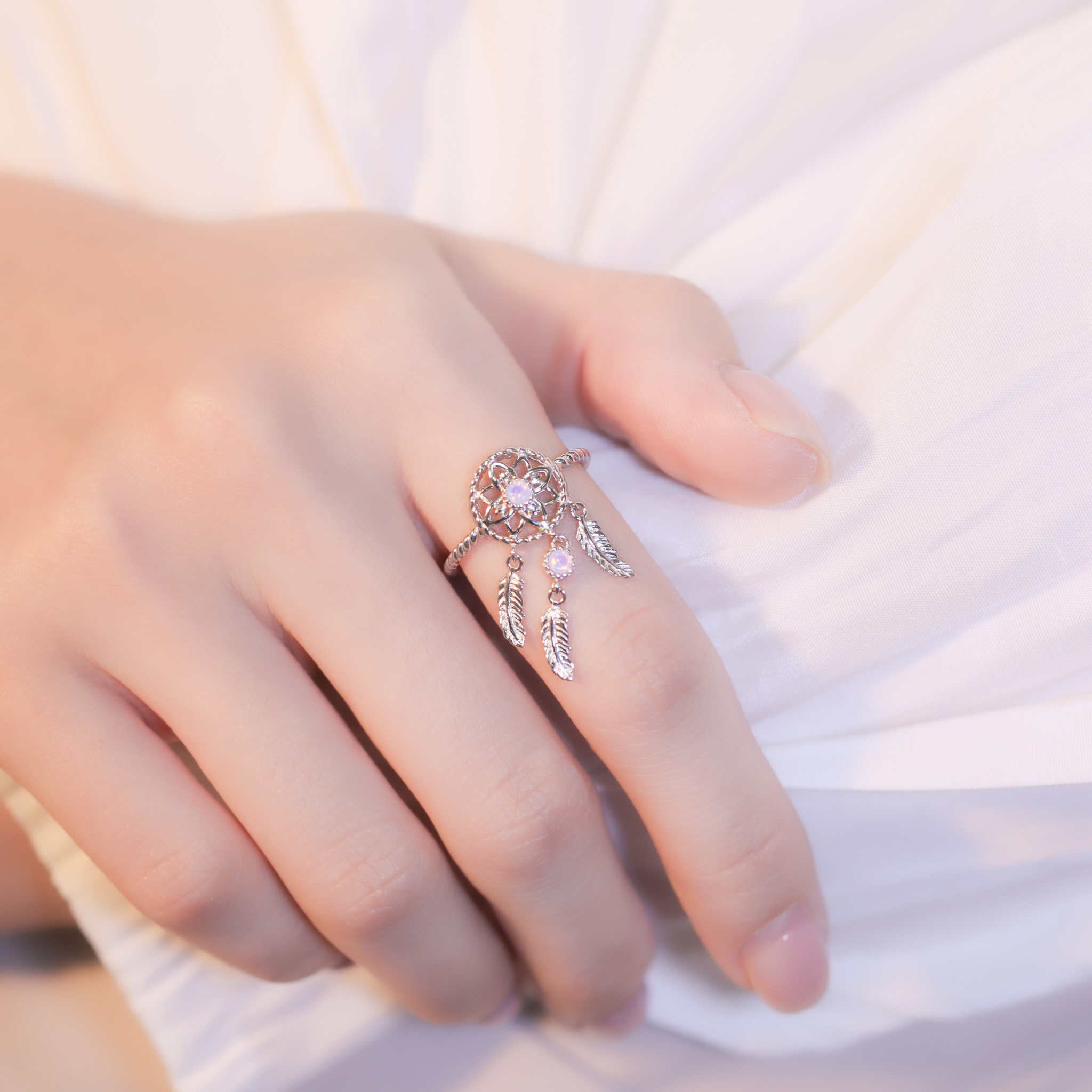 | 925 Silver・ White Gold | Dream Catcher Ring  | RI0676 |