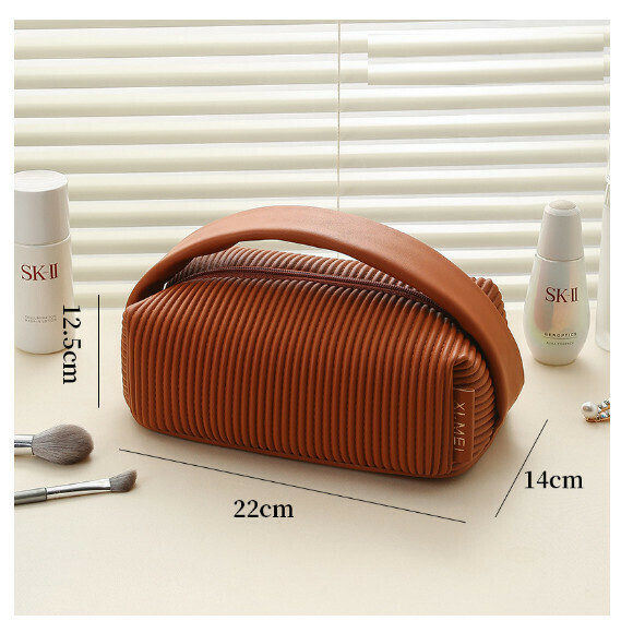 Hot Selling Cosmetic Bag Clutch [Single Layer Cosmetic Bag [Brown]