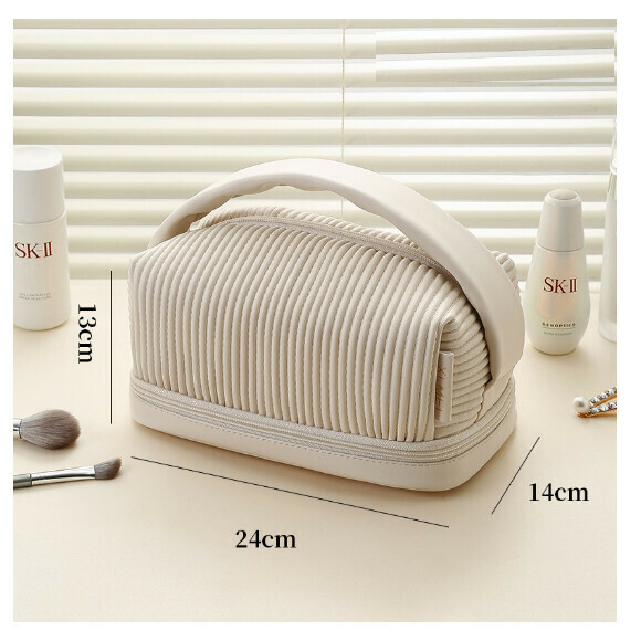 Hot Selling Cosmetic Bag Clutch [Double Layer Cosmetic Bag [White]