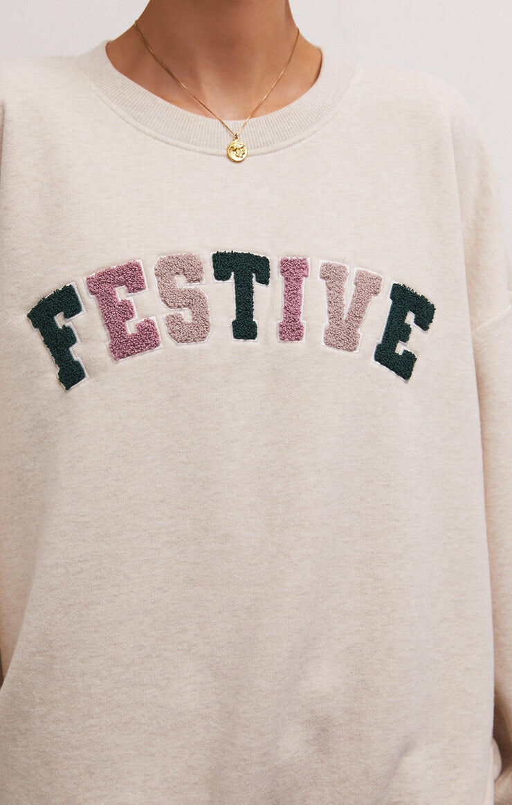 Festive Sweatshirt 米色衛衣