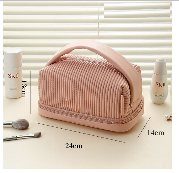 Hot Selling Cosmetic Bag Clutch [Double Layer Cosmetic Bag [Pink]