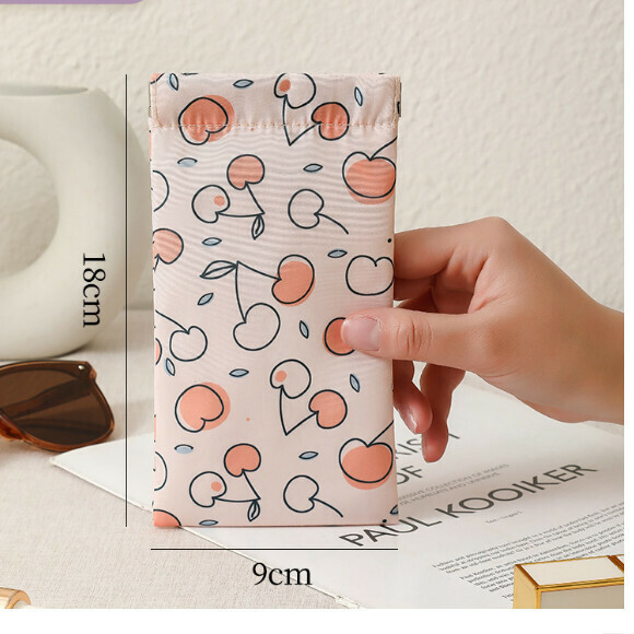 Hot Selling Portable Cosmetic Bag Coin Bag [Pink Cherry] Specifications [Automatic Closing]