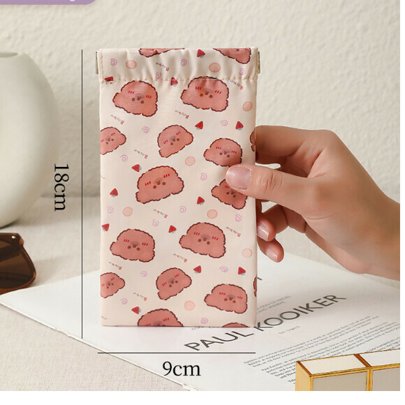 Hot Selling Portable Cosmetic Bag Coin Bag [Mai Lang Bear] Specifications [Automatic Closing]