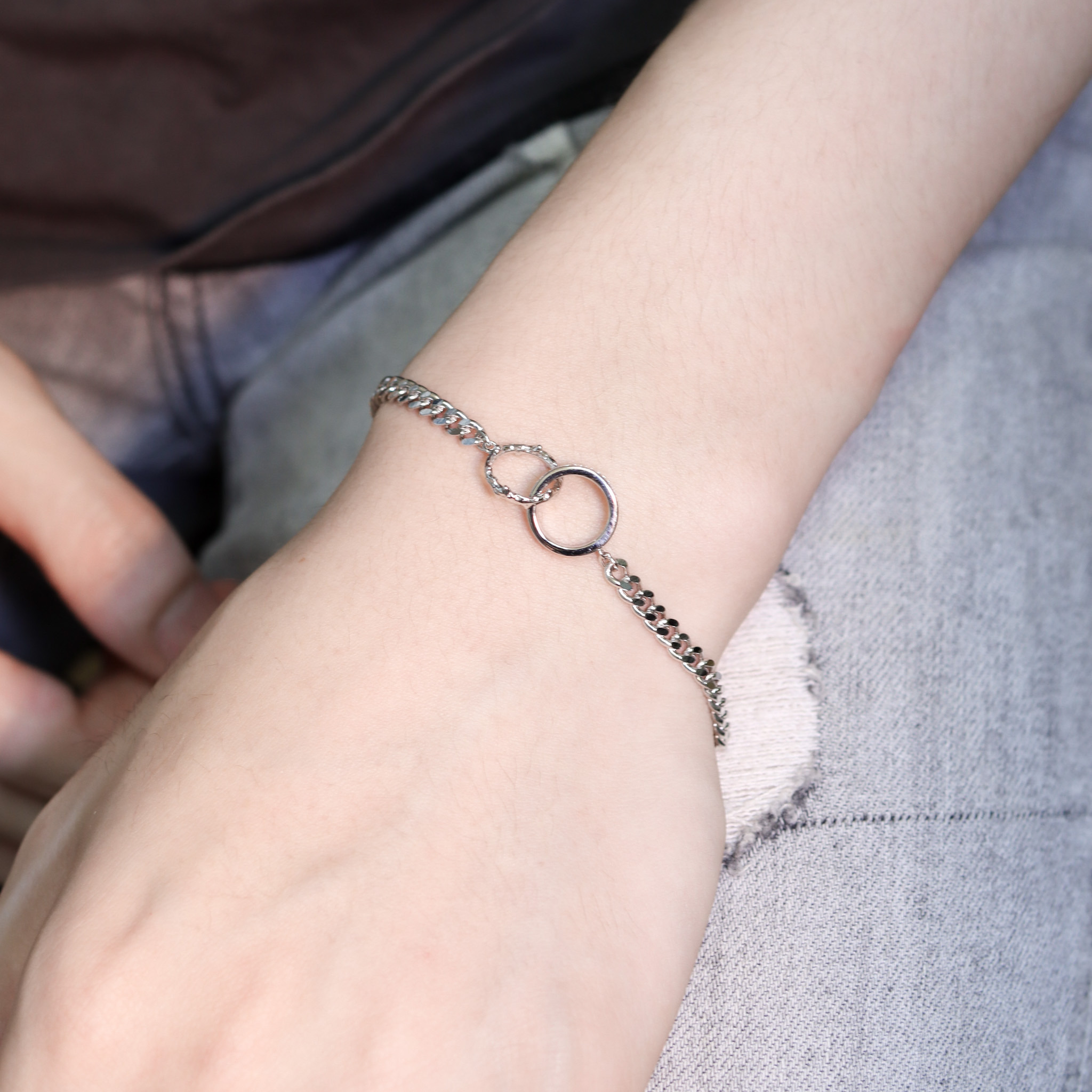 | 925 Silver・ White Gold | Never Apart Bracelet | BR1060 |