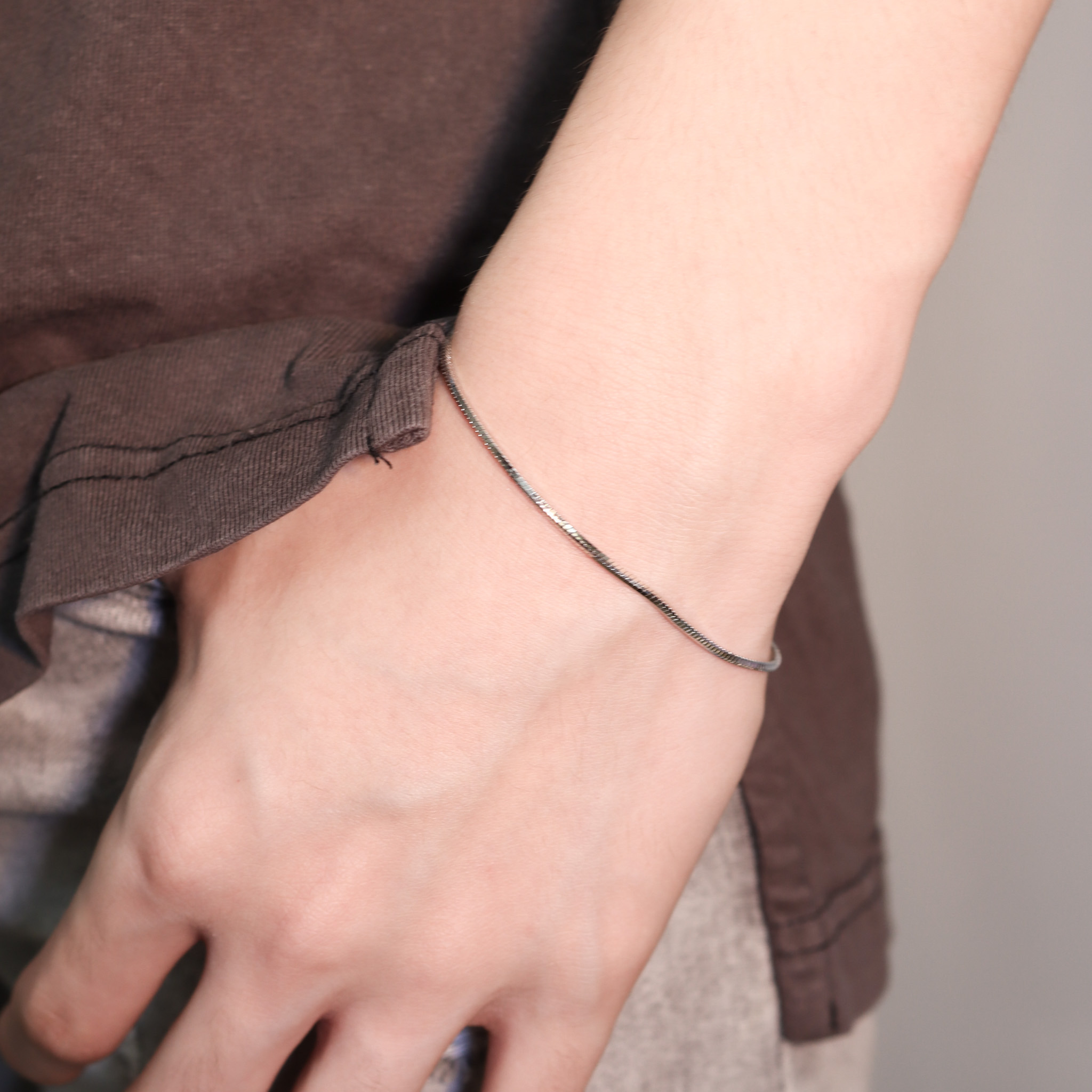| 925 Silver・White Gold | Line Bracelet | BR1066 |