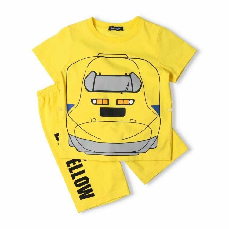 Moujonjon JR 新幹線列車穿著短袖睡衣 B33797 - Dr Yellow