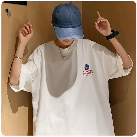 熱推印花短袖T恤男夏季（白色【S_5XL碼】（下單後聯繫客服確認發貨尺碼）