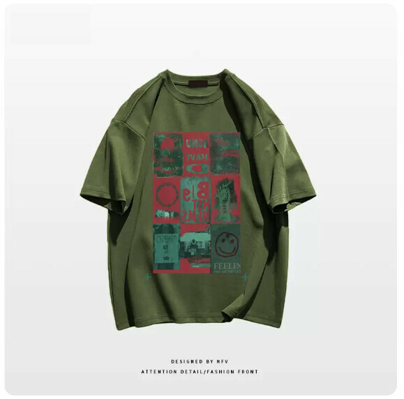 新款圓領T恤【M-3XL】【軍綠色】(下單後聯絡客服確認發貨尺碼) 