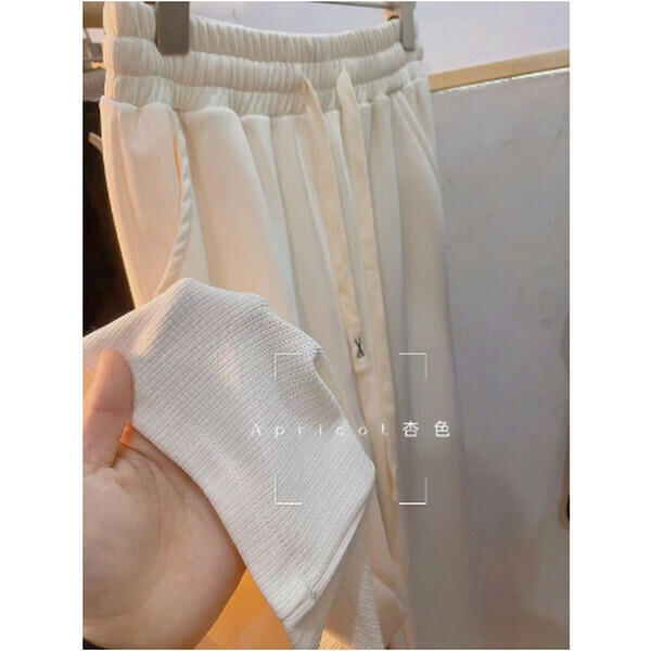 Spring and Autumn Cupra Narrow Slim Straight-leg Wide-leg Pants Casual Pants [Apricot Color] [M-XL Size] [Contact Customer Service to Confirm Size After Placing an Order]