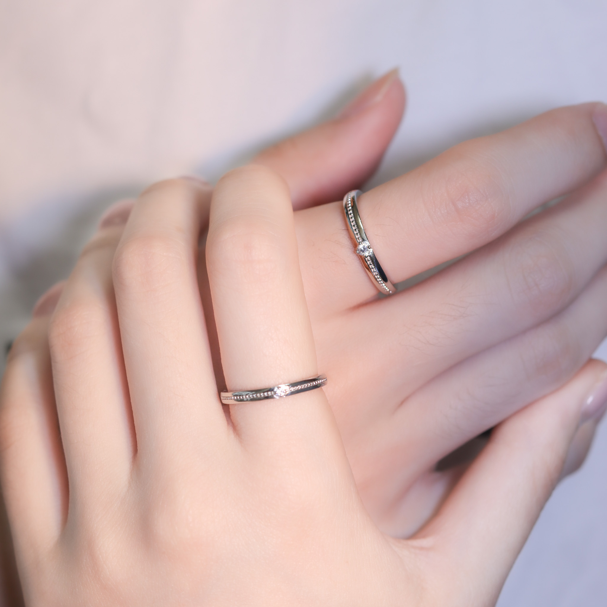 | 925 Silver・White Gold | Be Together Couple Ring（For Boy/ For Girl） | RI0666 |