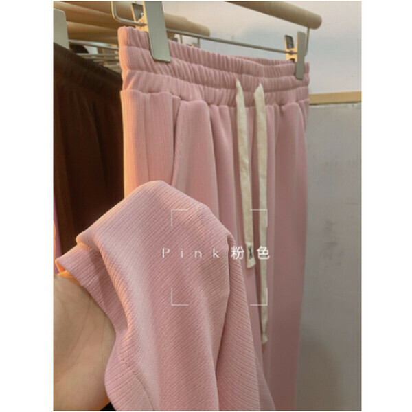Spring and Autumn Cupra Narrow Slim Straight-leg Wide-leg Pants Casual Pants [Cherry Blossom Pink] [M-XL Size] [Contact Customer Service to Confirm Size After Placing an Order]