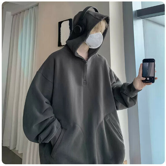 新款連帽衛衣男春秋（深灰色【M_2XL碼】（下單後聯繫客服確認發貨尺碼）