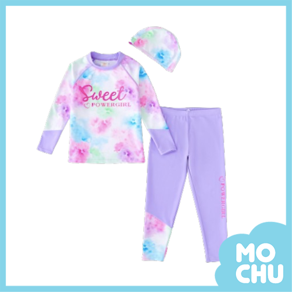 sweet渲染長袖分體泳裝