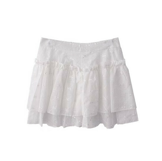 Hot selling fungus hem irregular skirt [white] [M size]