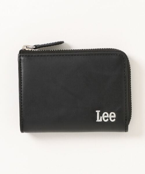 #日本限定 現貨 LEE 皮革 刺繡LOGO L型零錢包