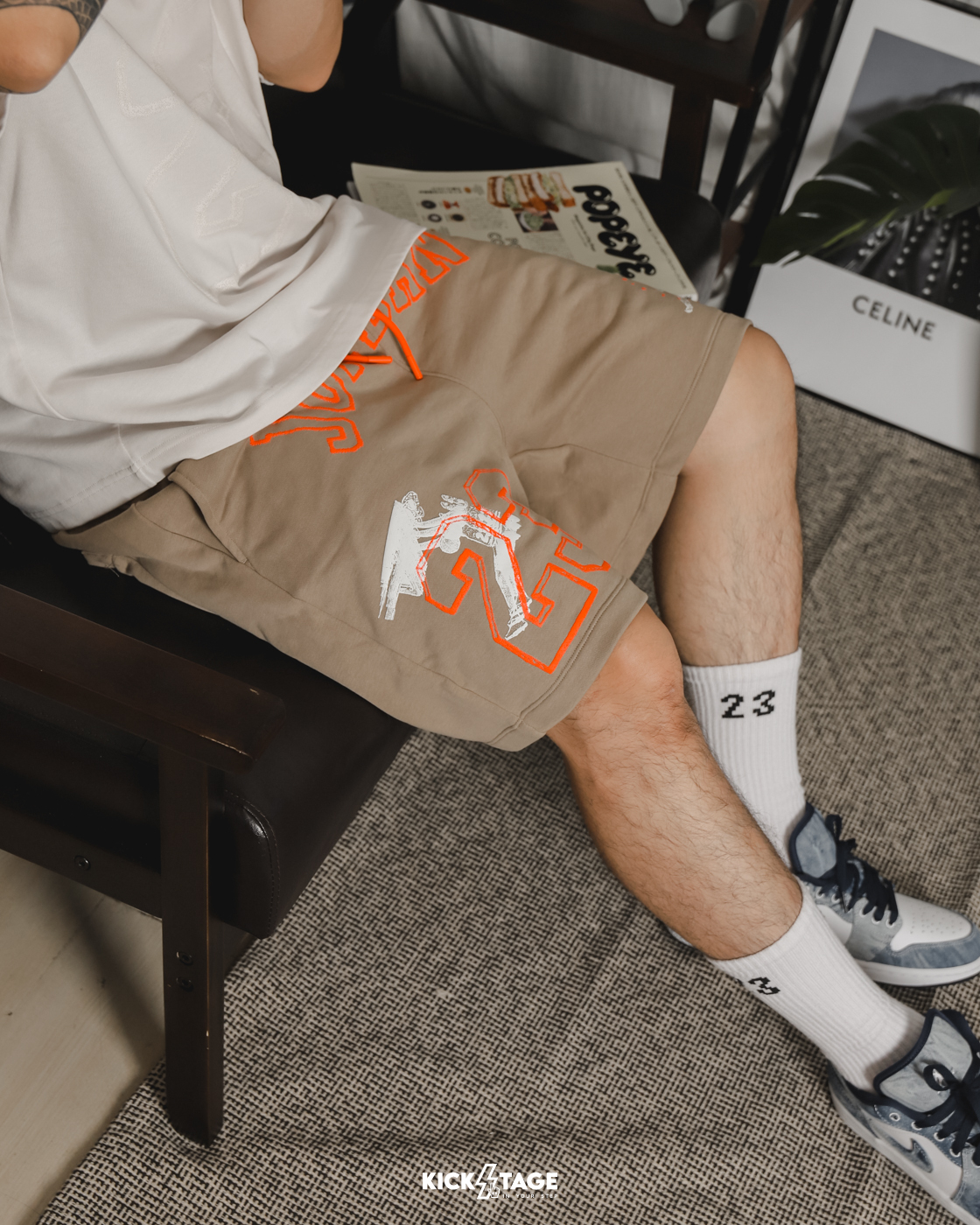 男款 NIKE JORDAN ESSENTIALS SHORTS 卡其 藍色 刺繡LOGO 運動 棉短褲【HJ6543】