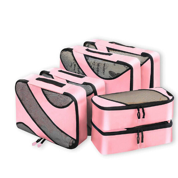 Hot Selling [Six-piece Set] Travel Storage Bag [Pink]