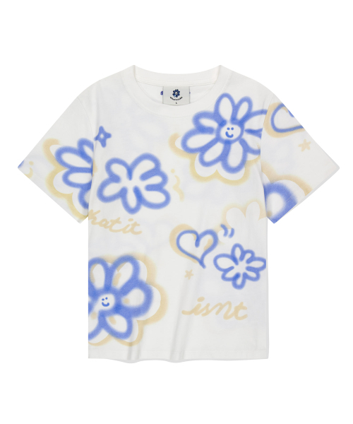 KR What it isn't Women's Flory Pattern Short Sleeve T-Shirt