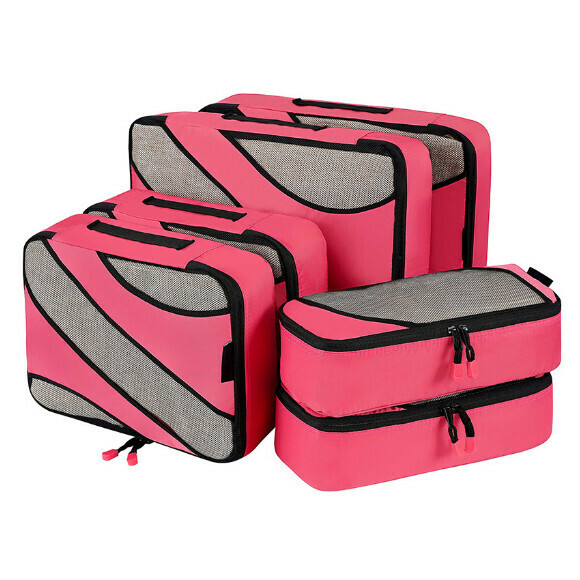 Hot Selling [Six-piece Set] Travel Storage Bag [Light Rose Red]