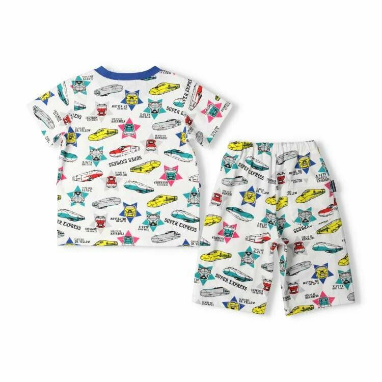 Moujonjon JR 新幹線列車全圖案短袖睡衣 B33799