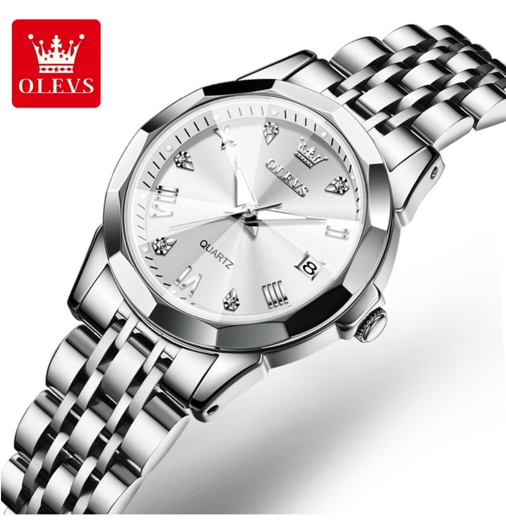 Hot Selling Oris Watches Niche Women's Quartz Watch (White Women's Watch with Steel Band)
