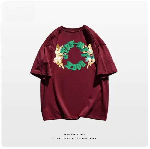 熱賣圓領T恤【M-3XL】【酒紅色】(下單後聯絡客服確認發貨尺碼) 