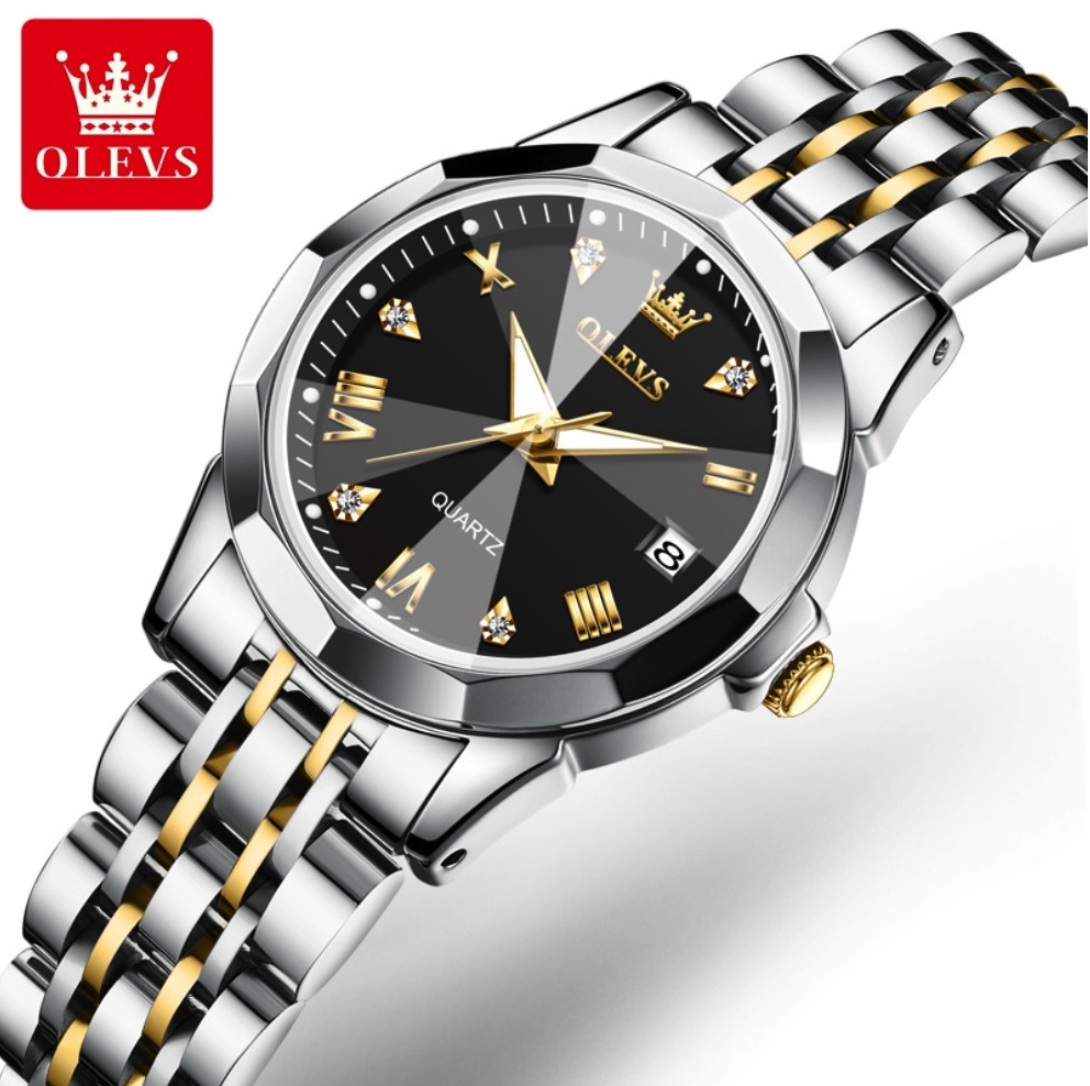 Hot Selling Oris Watches Niche Women's Quartz Watch (Black Women's Watch Between Steel Bands)