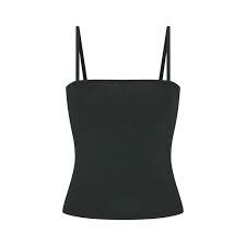 SKIMS 平口細肩帶背心NEW VINTAGE STRAIGHT NECK CAMI /WASHED ONYX / S