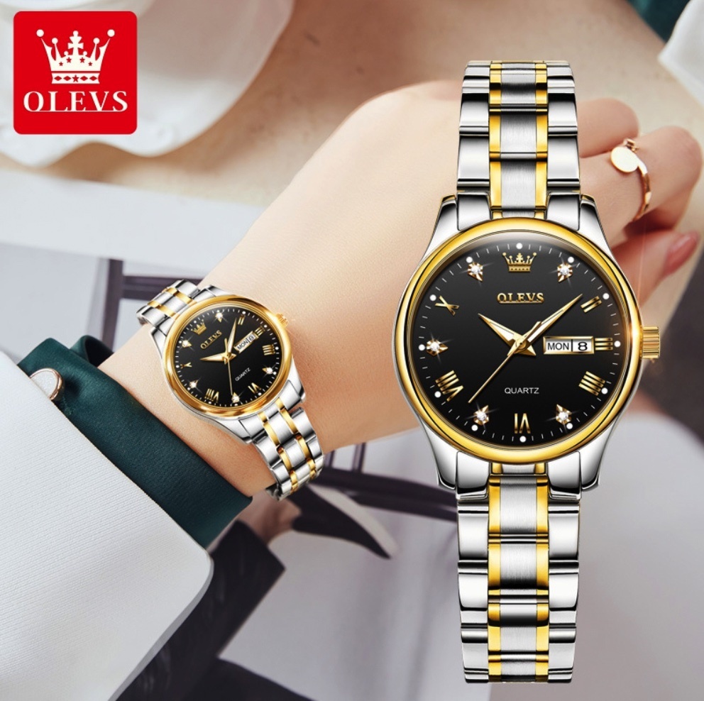 Hot Selling Oris Watches Quartz Watch Diamond Watch Women's Watch (Black Women's Steel Band)