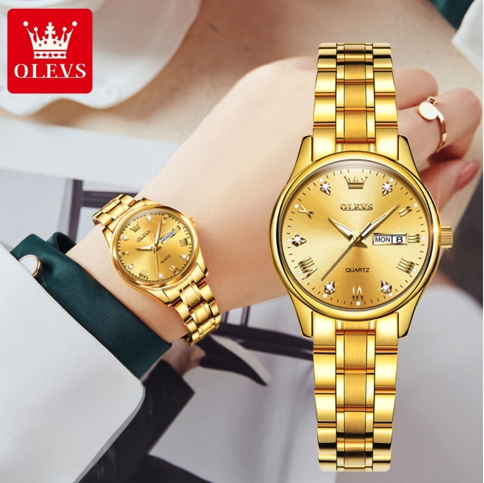 Hot selling Oris watches quartz watch diamond watch for women (steel band full gold women's watch)