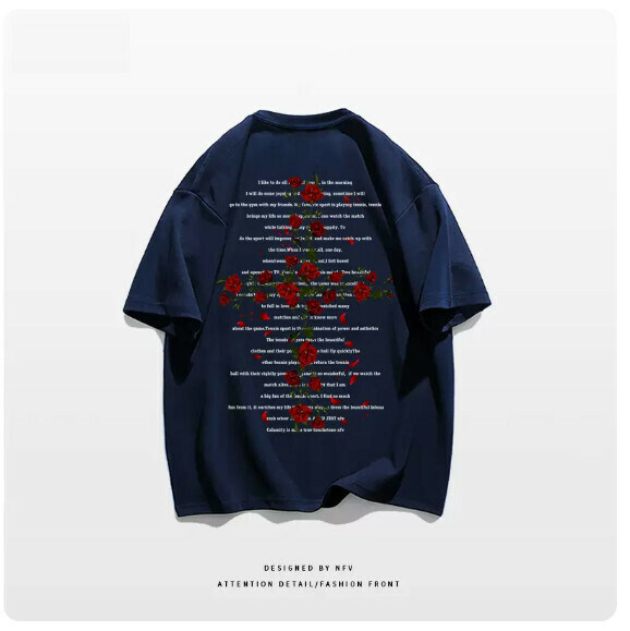 熱賣圓領T恤【M-3XL】【藏青色】(下單後聯絡客服確認發貨尺碼) 